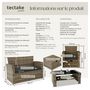 Voir la diapositive 6 : tectake Salon de jardin pour 4 à 6 personnes marron naturel