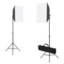 Voir la diapositive 2 : VIDAXL Kit de studio photo boîtes a lumiere toile de fond reflecteur