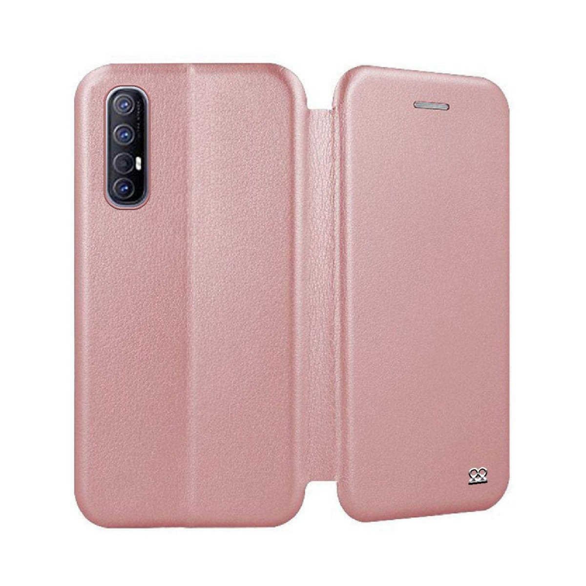 IBROZ Etui Oppo Find X2 Neo Cuir rose