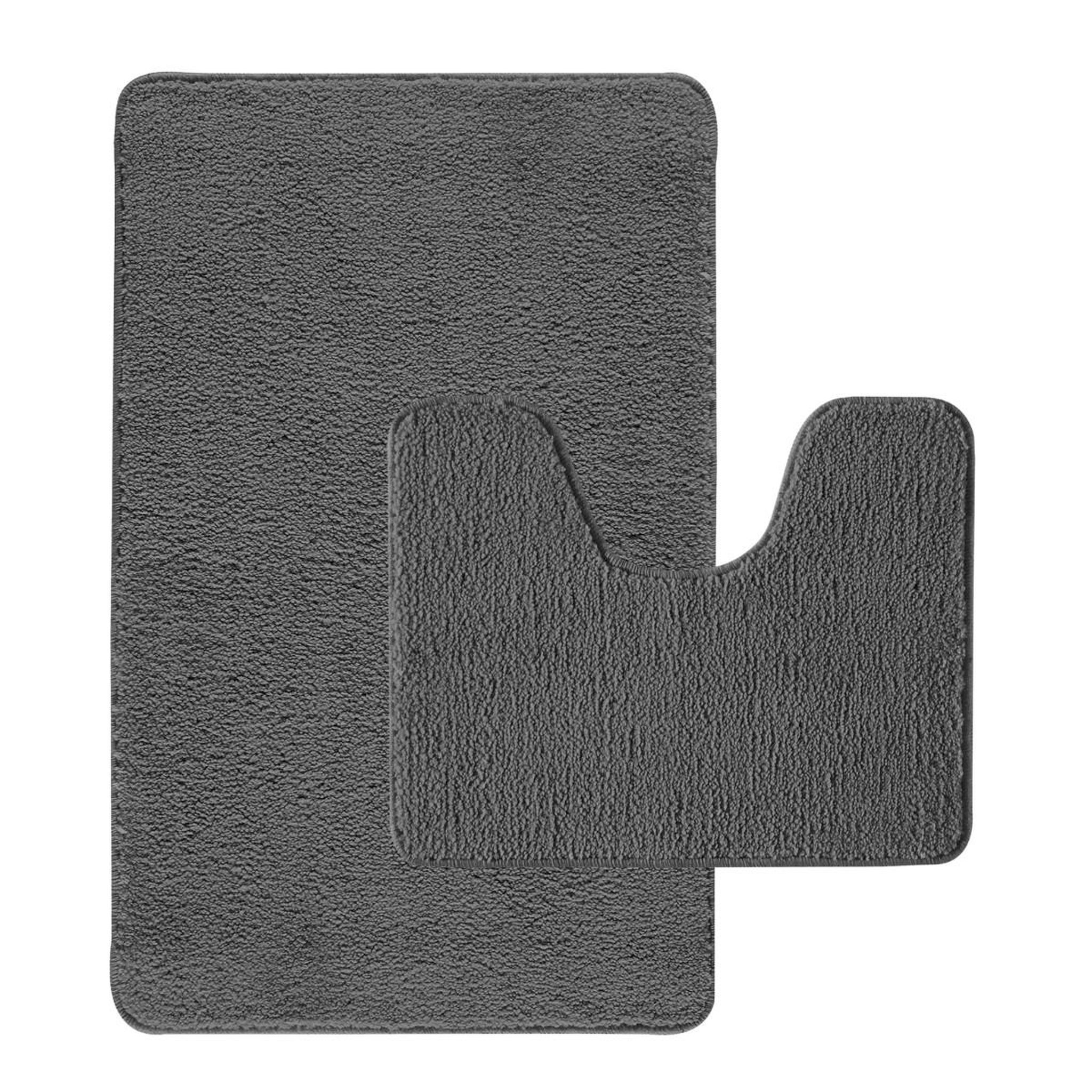 Voir la diapositive 1 : GUY LEVASSEUR Lot de 2 tapis de bain polyester 50x80cm + 50x40cm 50x80cm