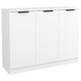 Voir la diapositive 2 : VIDAXL Buffet Blanc 90,5x30x70 cm Bois d ingénierie