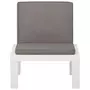 VIDAXL Chaises de salon de jardin avec coussins 2 pcs Plastique Blanc