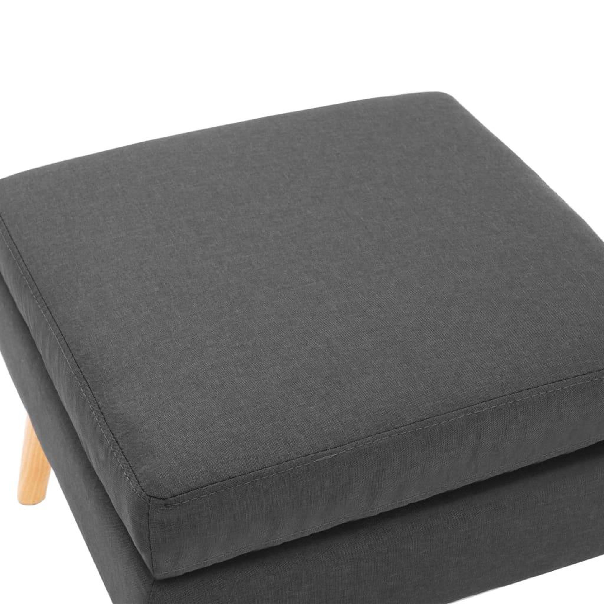 Voir la diapositive 3 : VIDAXL Repose-pied Gris fonce Tissu
