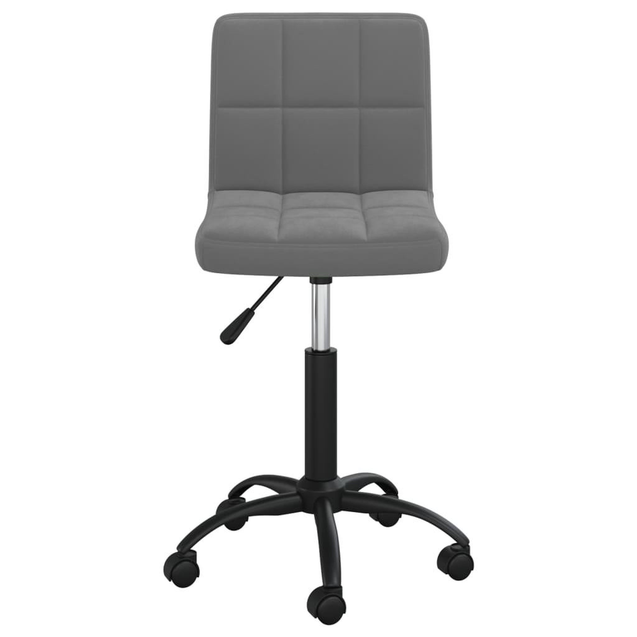 Voir la diapositive 3 : VIDAXL Chaise pivotante de bureau gris fonce velours