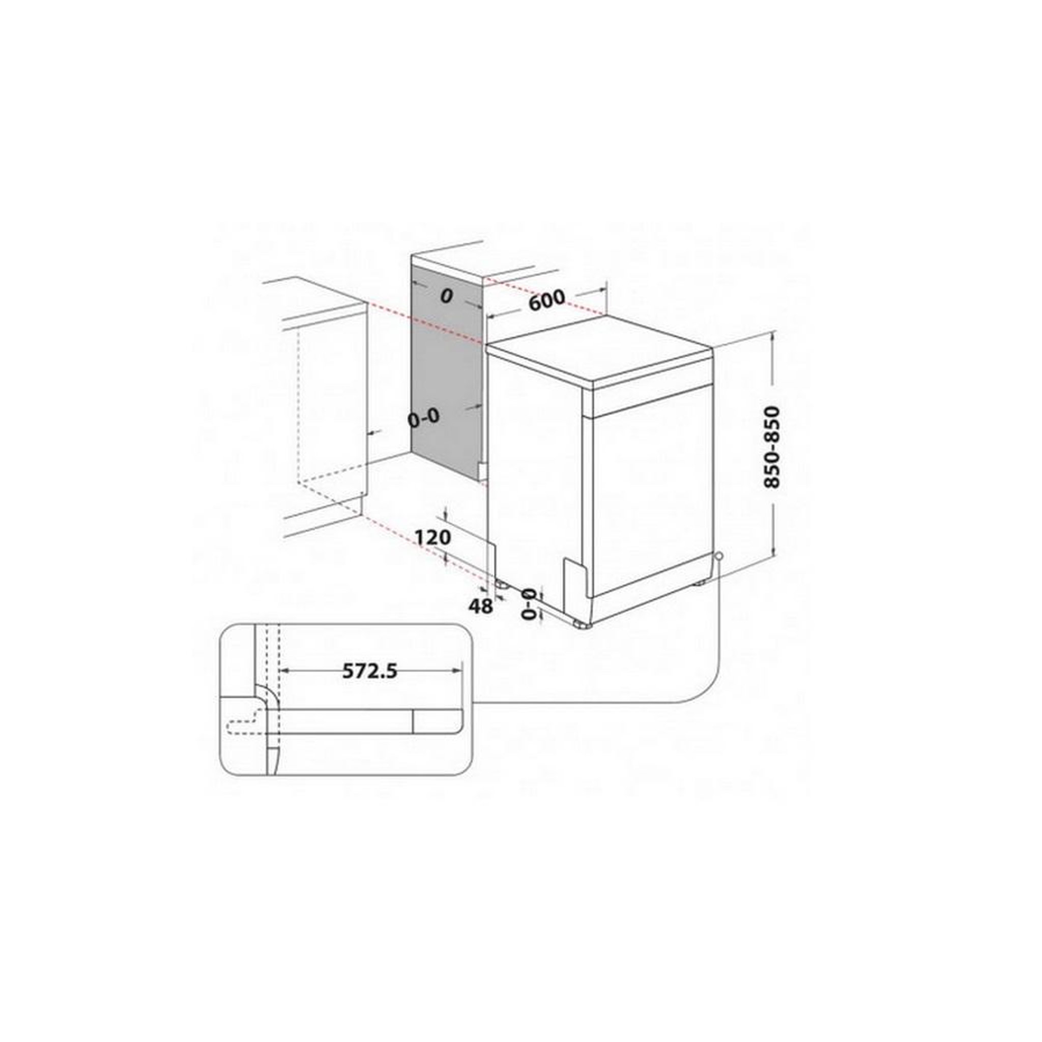 Voir la diapositive 3 : Whirlpool Lave-vaisselle 60cm 14 couverts 44db - wfc3c34x