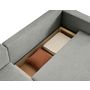 Voir la diapositive 5 : BEST MOBILIER Topaze - canapé d'angle réversible - 4 places - convertible avec coffre - en tissu velours relief