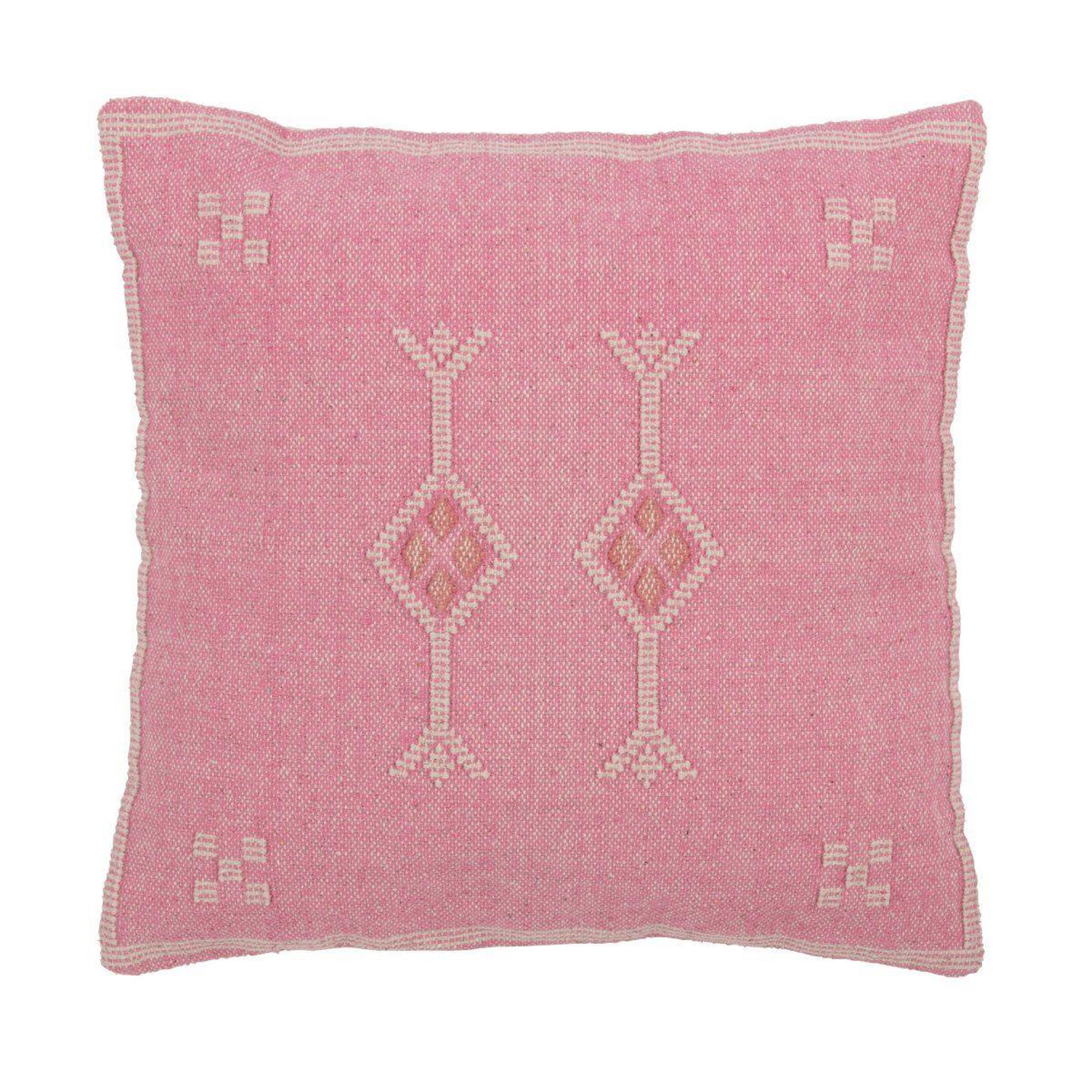 J-LINE Coussin design  diamants  45x45cm rose