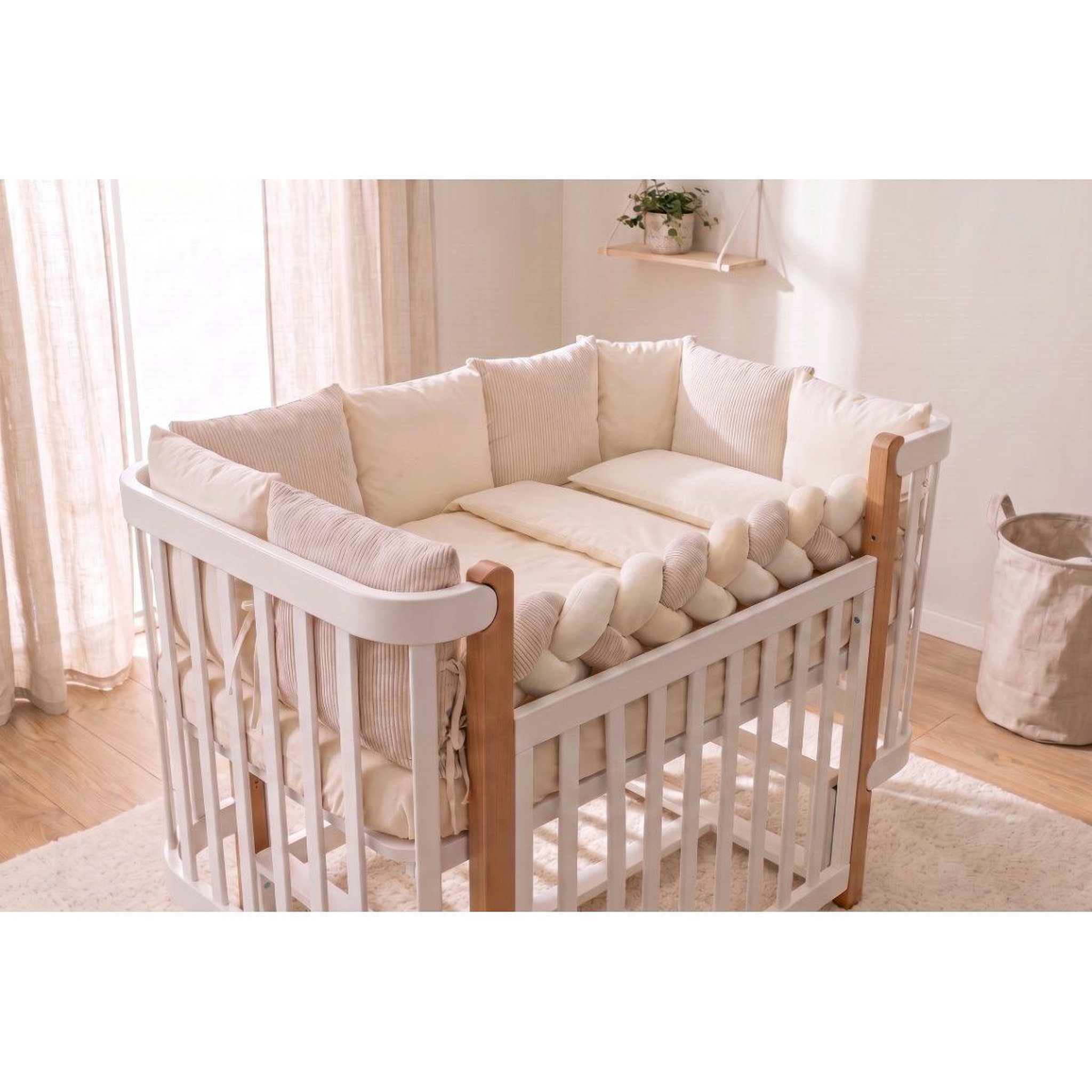 Voir la diapositive 2 : YAPPY KIDS Yappy7in1 - Ensemble de literie 7 en 1 - Beige