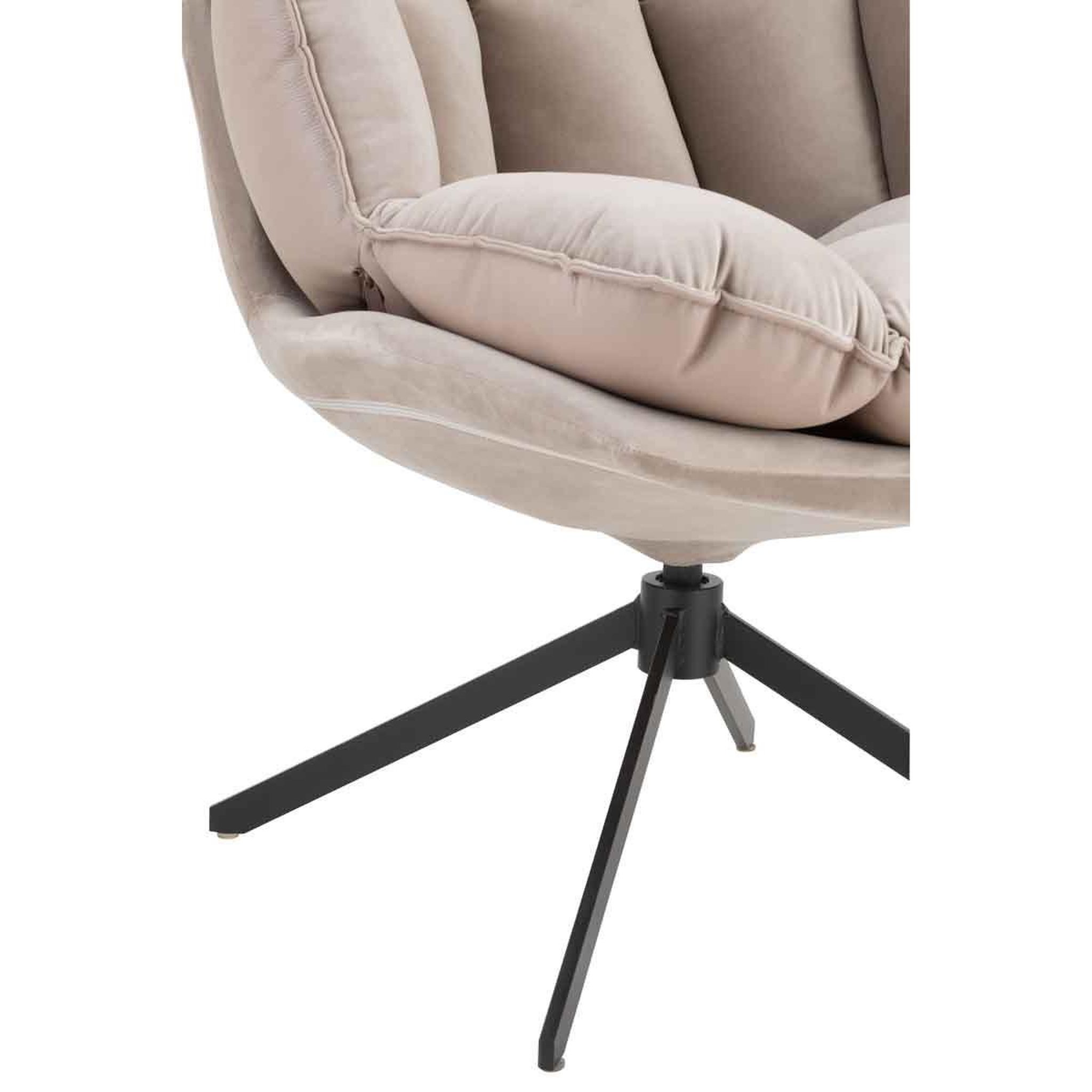Voir la diapositive 5 : J-LINE Fauteuil Relax sur Pied  Coussin  92cm Gris Clair
