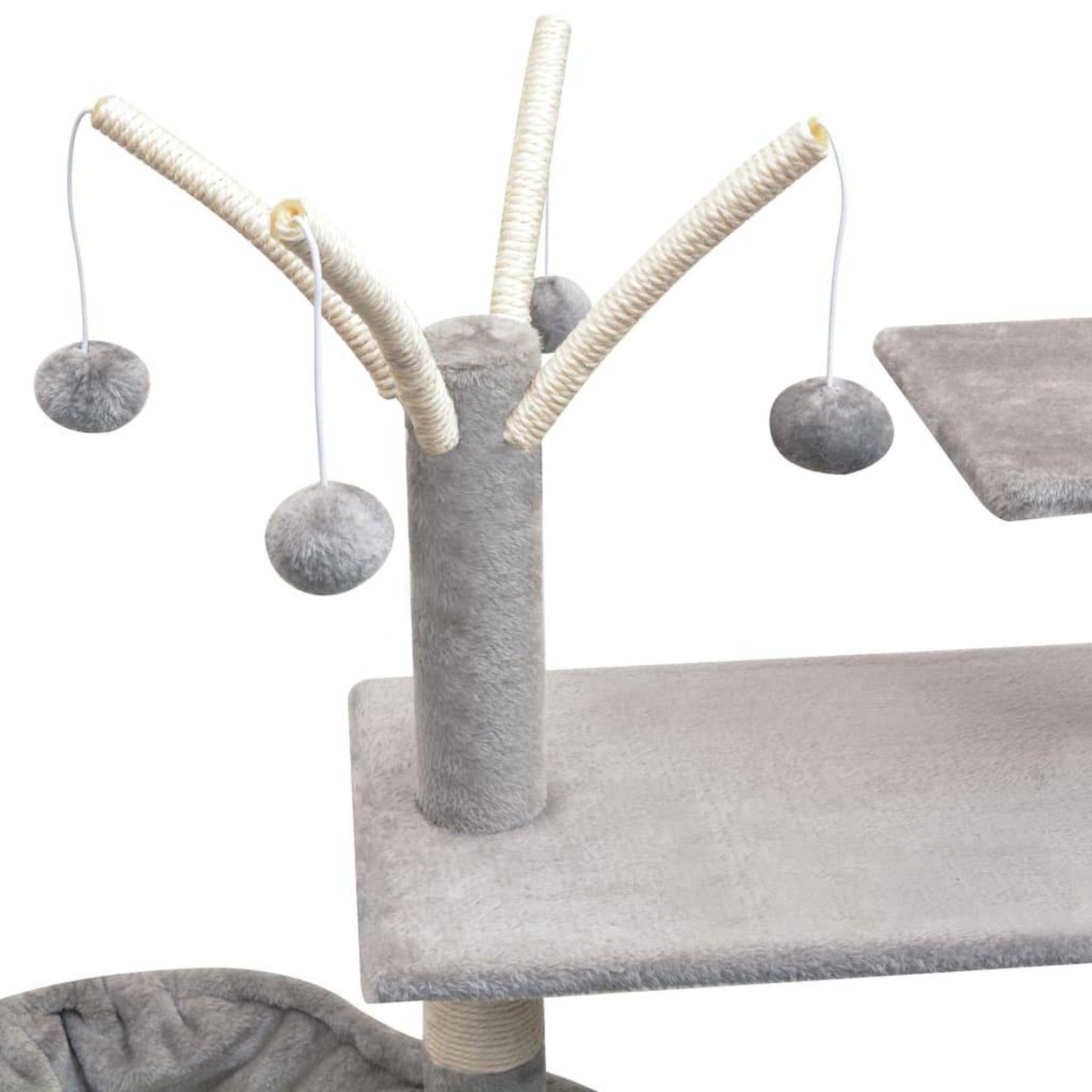 Voir la diapositive 4 : VIDAXL Arbre a chat avec griffoirs en sisal 125 cm Gris