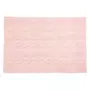 Lorena Canals Tapis coton motif tresse - rose - 120 x 80