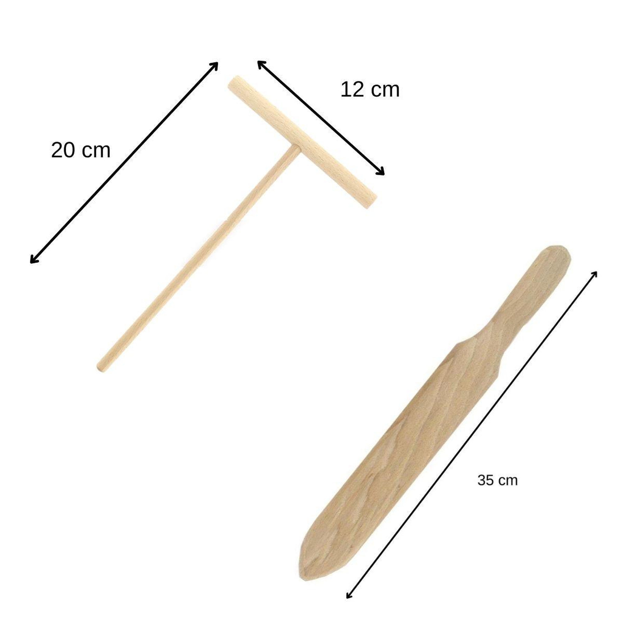 Voir la diapositive 3 : Fackelmann Ensemble de 2 ustensiles en bois pour crêpes fackelmann wood edition