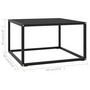 Voir la diapositive 6 : VIDAXL Table basse Noir avec verre noir 60x60x35 cm