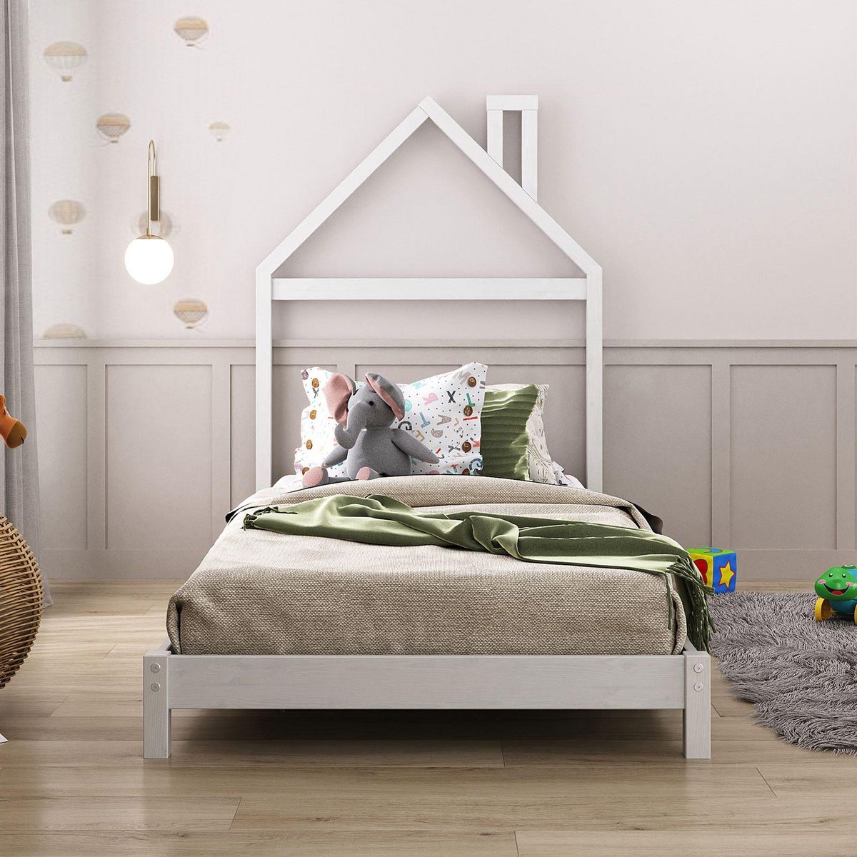 IDIMEX Lit enfant LIZ 90 x 190 cm en pin massif