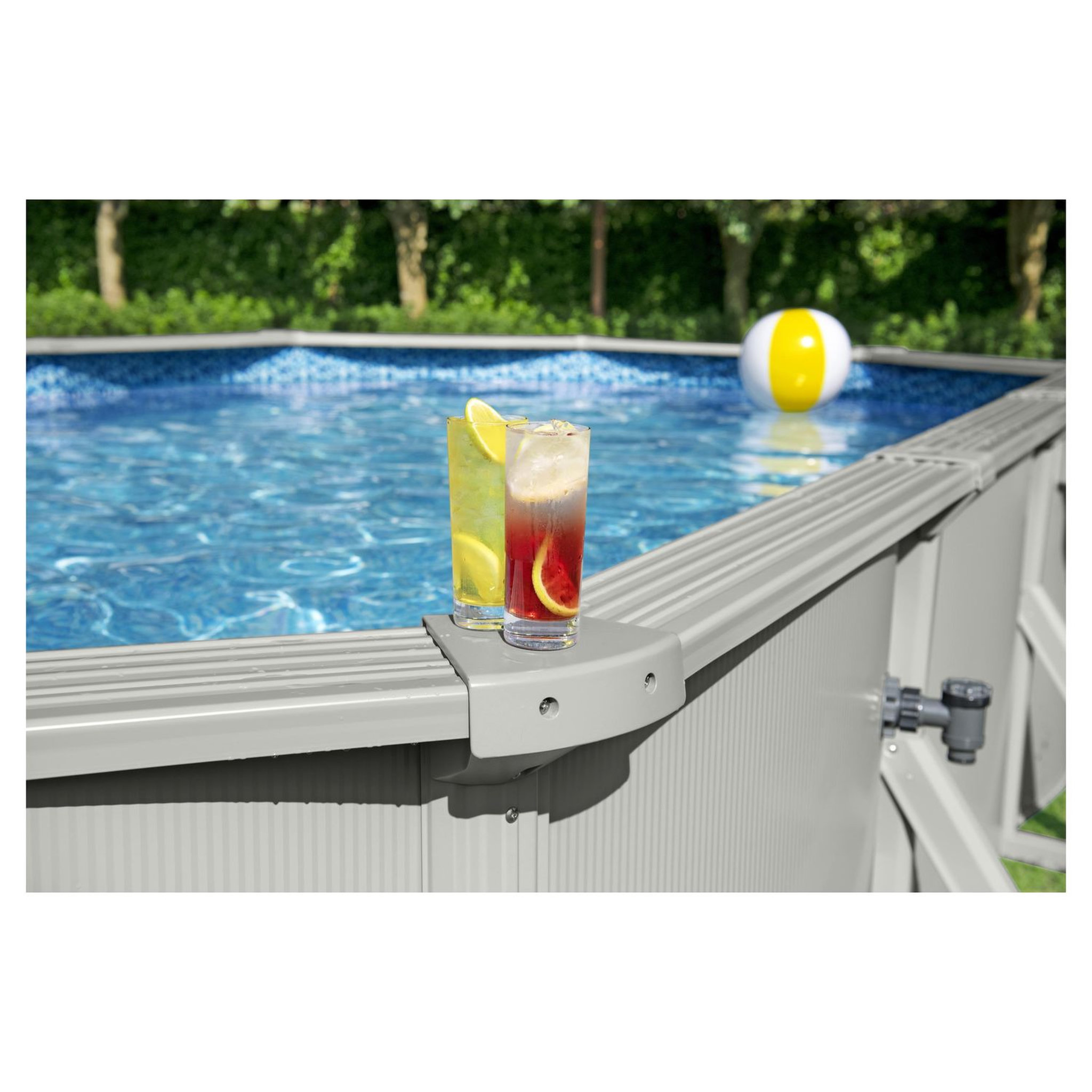 Voir la diapositive 3 : BESTWAY Piscine hors sol acier ovale - 6,10x 3,60 x H 1,20 m -  HYDRIUM