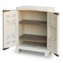 Voir la diapositive 2 : INTEC Armoire de rangement 2 portes 2 Etagères 70 x 47 x 97cm 4 pieds Charge 50kg max INTEC