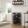 Voir la diapositive 2 : HOMCOM Étagère à vin rack pour bouteilles range-bouteilles capacité 54 bouteilles dim. 63L x 25l x 91H cm métal noir