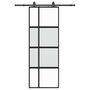 Voir la diapositive 2 : VIDAXL Porte coulissante kit quincaillerie noir 76x205 cm verre trempe