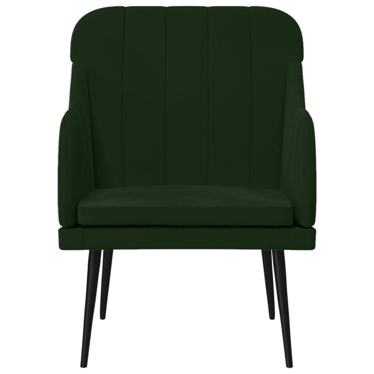 VIDAXL Fauteuil Vert fonce 63x76x80 cm Velours