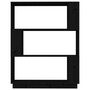 Voir la diapositive 5 : VIDAXL Bibliotheque/Separateur de piece Noir 80x25x101 cm Pin massif