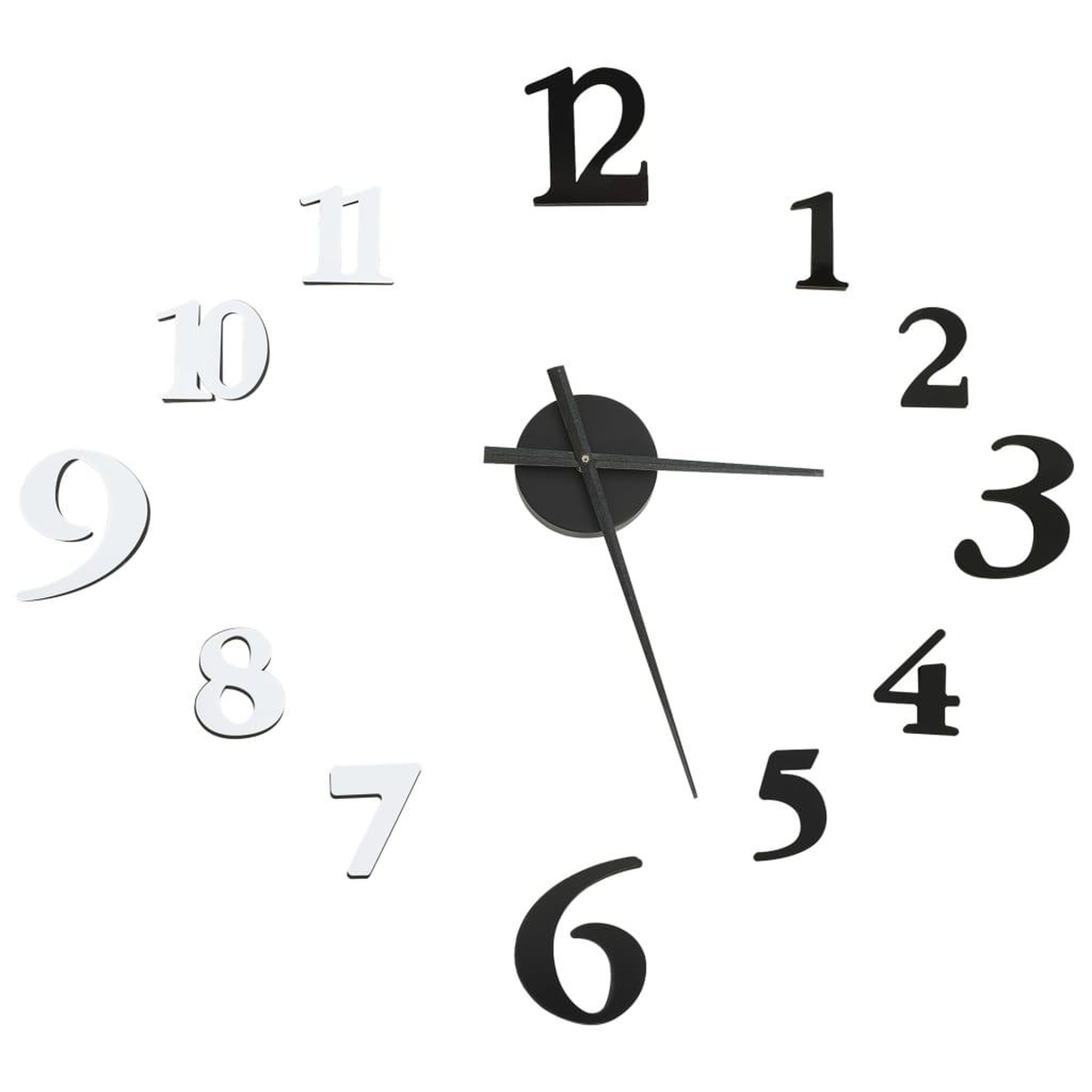 Voir la diapositive 2 : VIDAXL Horloge murale 3D Design moderne Noir et blanc 100 cm XXL