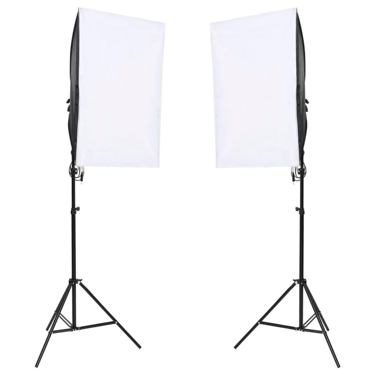 VIDAXL Kit de studio photo avec eclairage ecran de fond et reflecteur