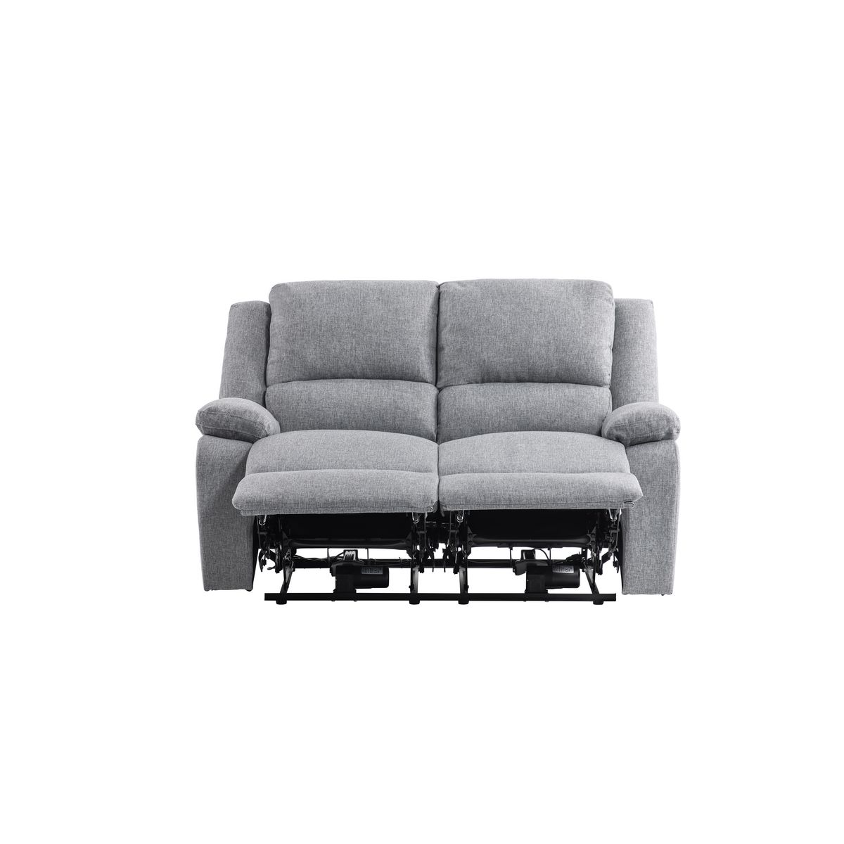 Canapé relax électrique HELENA 2 ou 3 places tissu gris clair