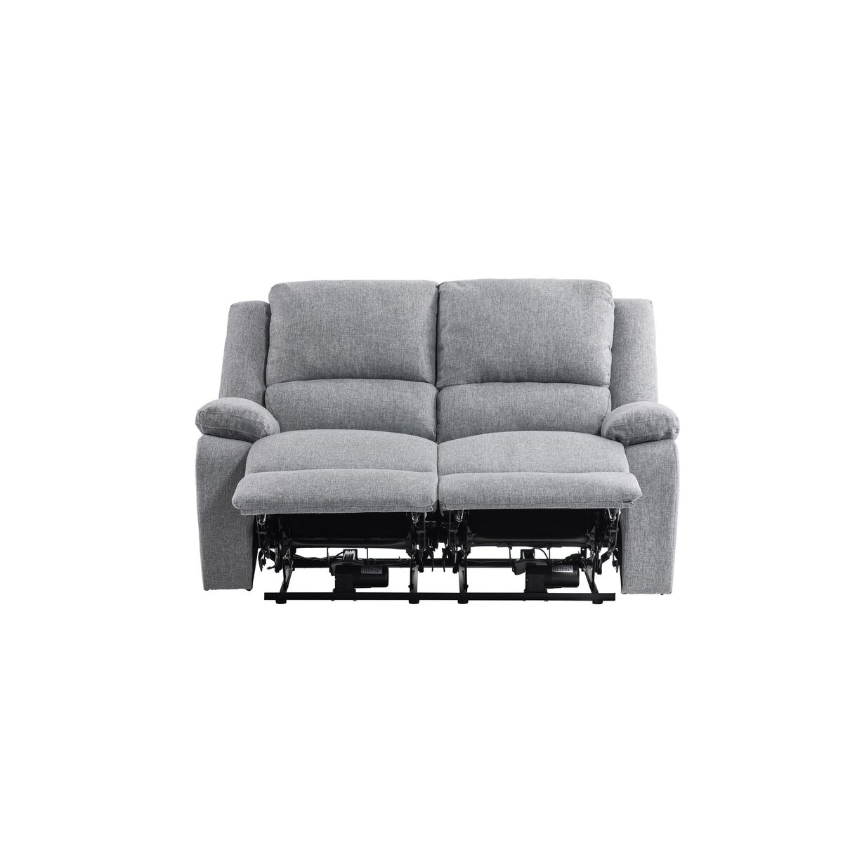Canapé relax électrique HELENA 2 ou 3 places tissu gris clair