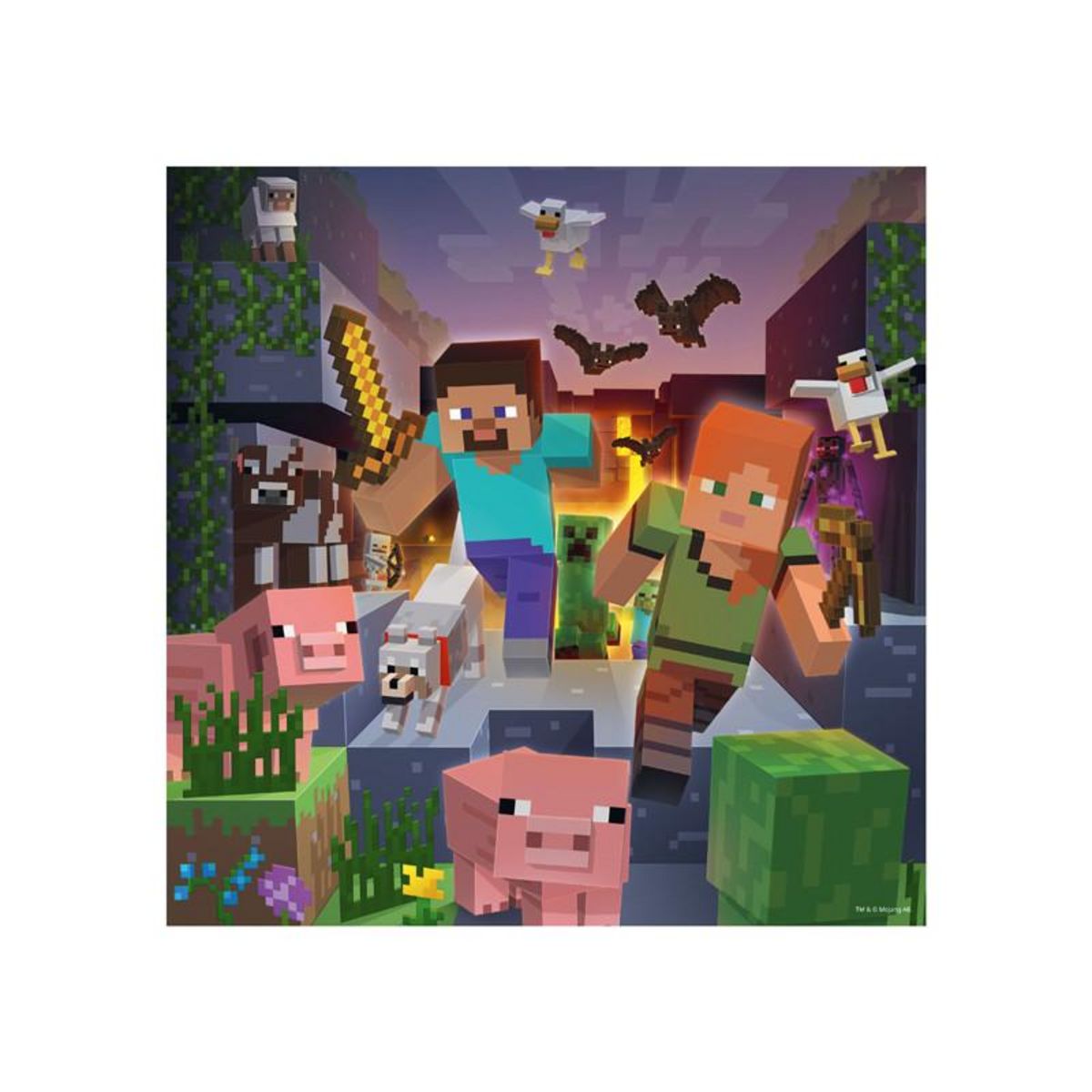 RAVENSBURGER Ravensburger - Jigsaw puzzle Minecraft Biomes, 3x49pcs. 56217