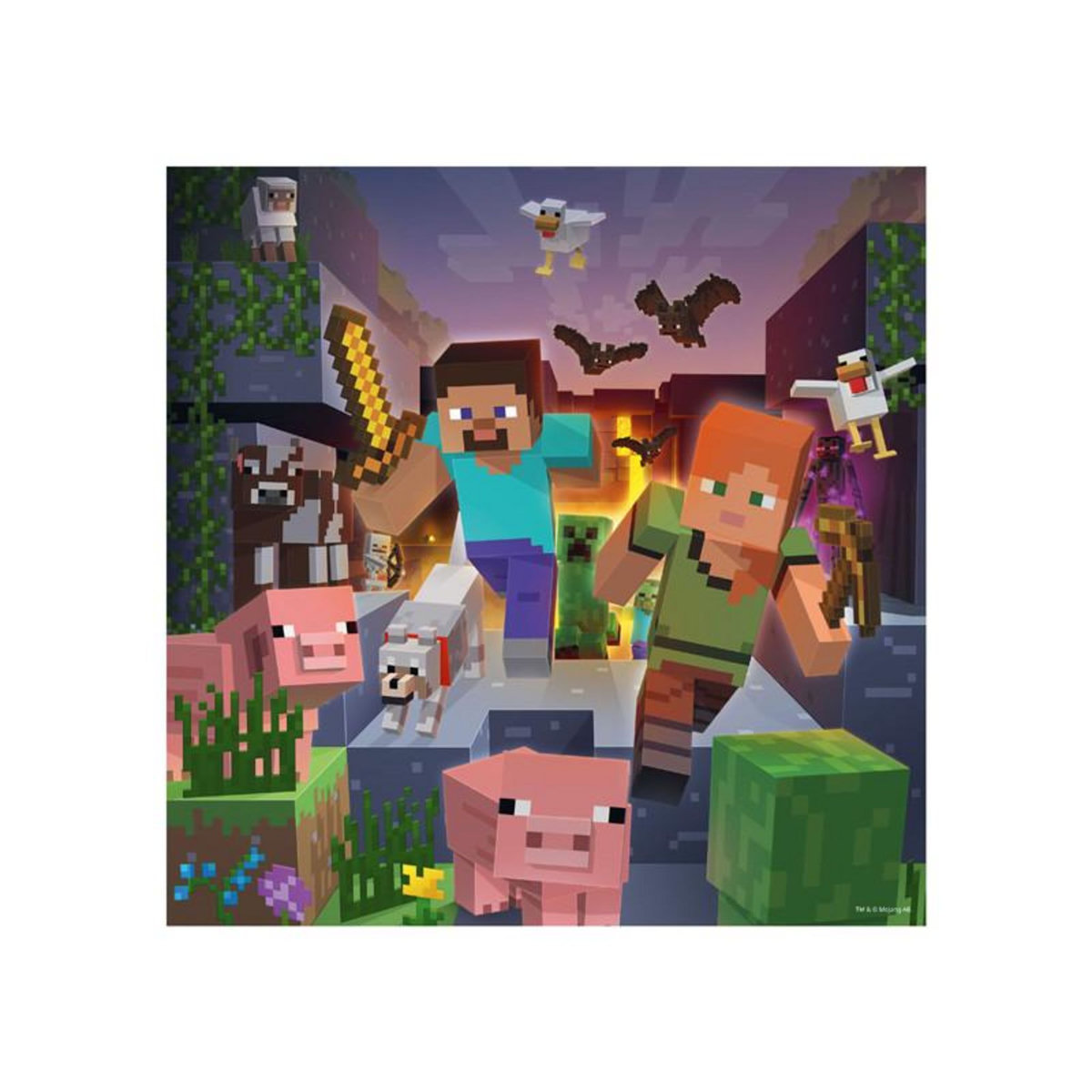 RAVENSBURGER Ravensburger - Jigsaw puzzle Minecraft Biomes, 3x49pcs. 56217