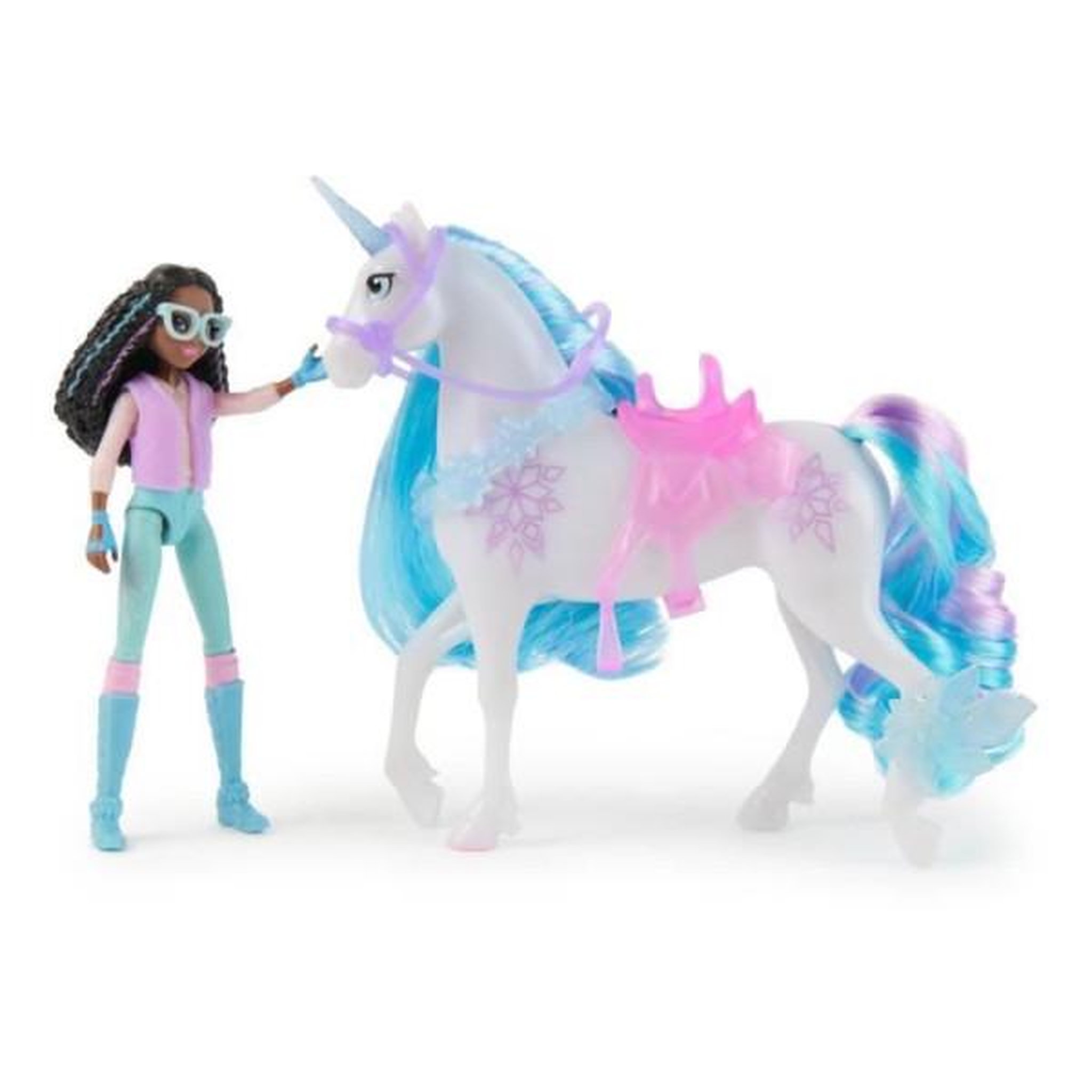 Voir la diapositive 4 : SpinMaster L Ecole des Licornes - Licorne Glacier et Poupee Layla
