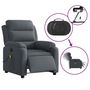 Voir la diapositive 5 : VIDAXL Fauteuil inclinable de massage electrique gris fonce velours