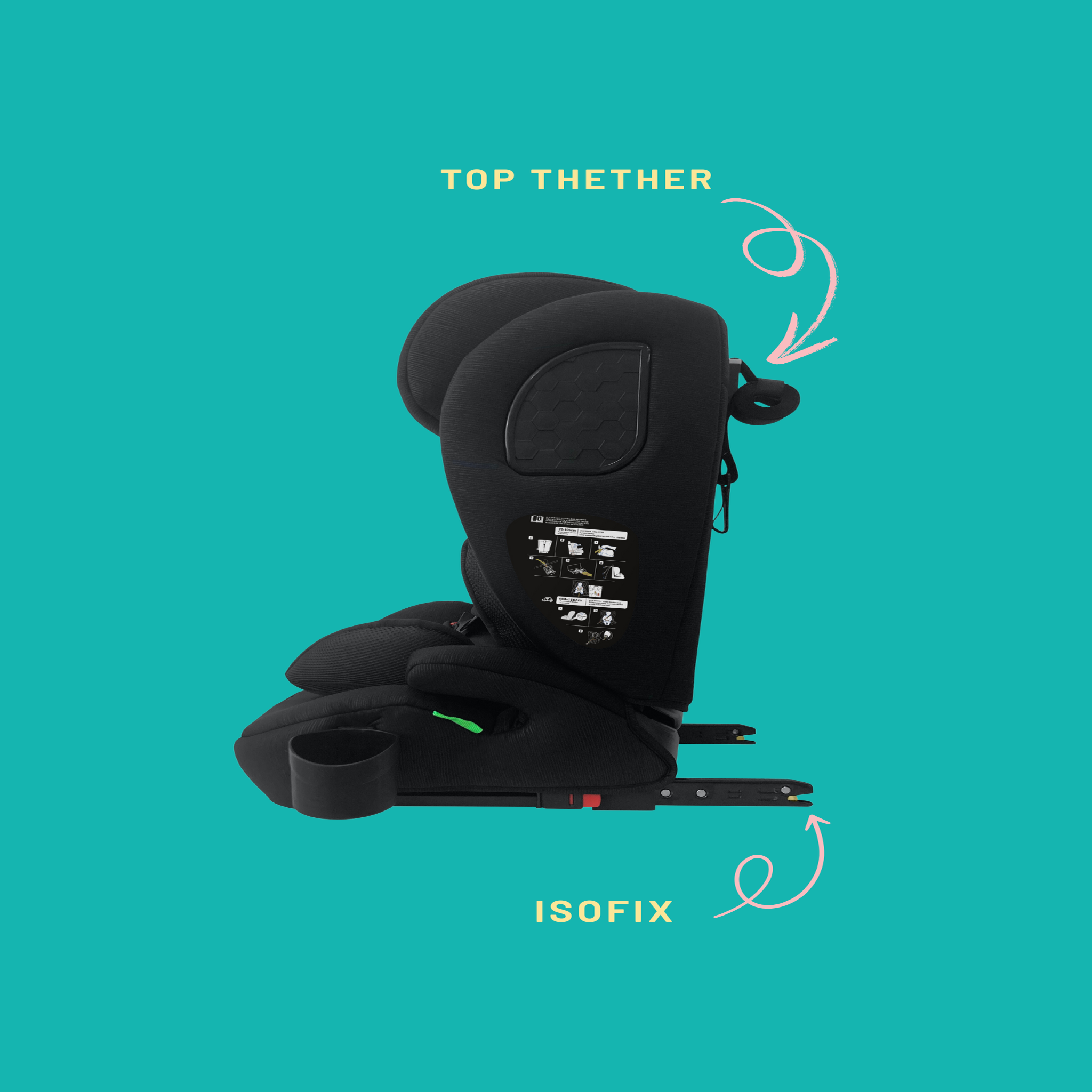 Voir la diapositive 5 : NANIA Nania Siège auto bébé ISOFIX Milano évolutif 76-150 cm, 15 mois à 12 ans, Têtière ajustable 12 niveaux de réglages, Protections latérales, Harnais de sécurité 5 points, Housse amovible et lavable - Porte gobelet