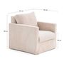 Voir la diapositive 5 : LISA DESIGN Serena - housse en velours côtelé pour fauteuil