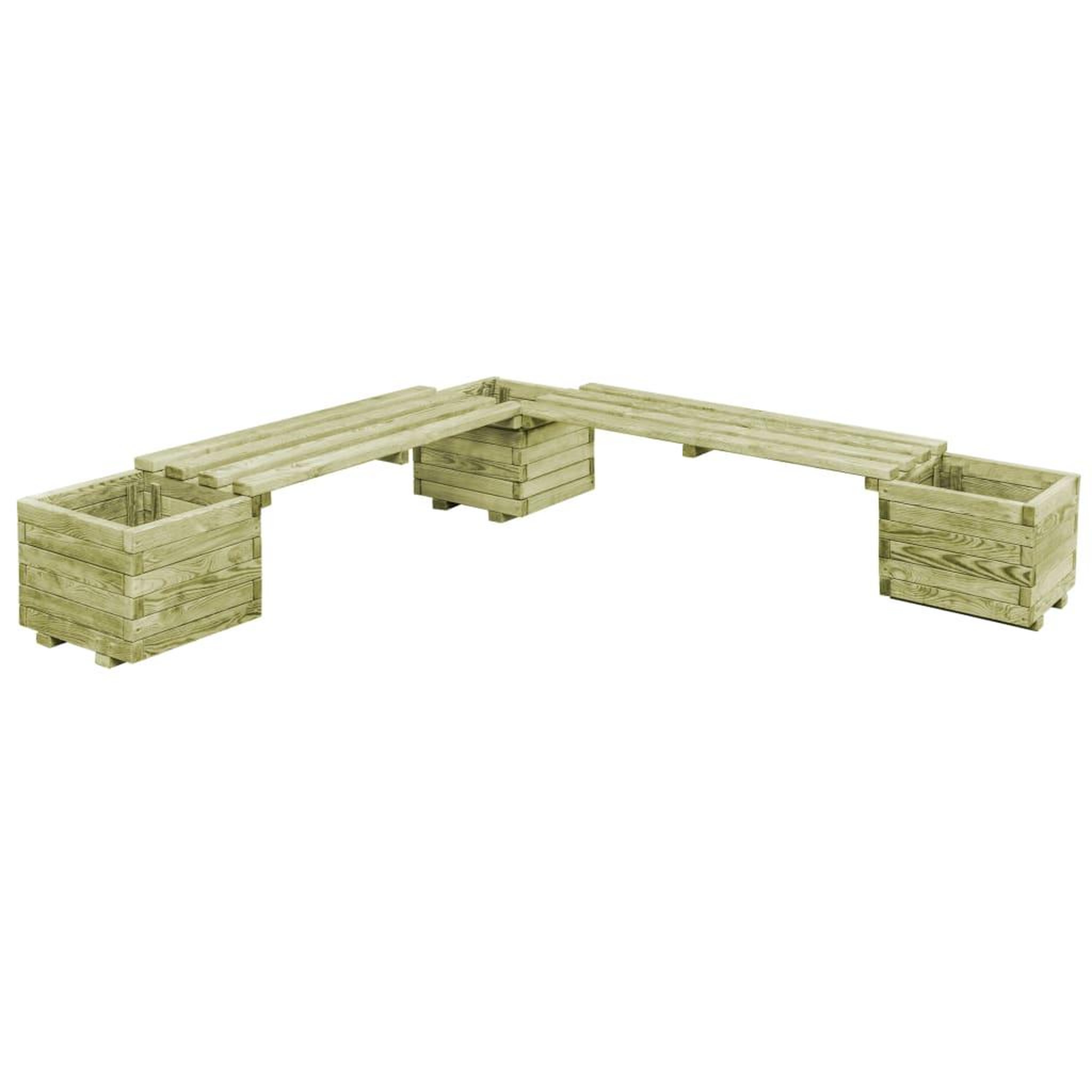 VIDAXL Banc de jardin a jardinieres Bois de pin impregne