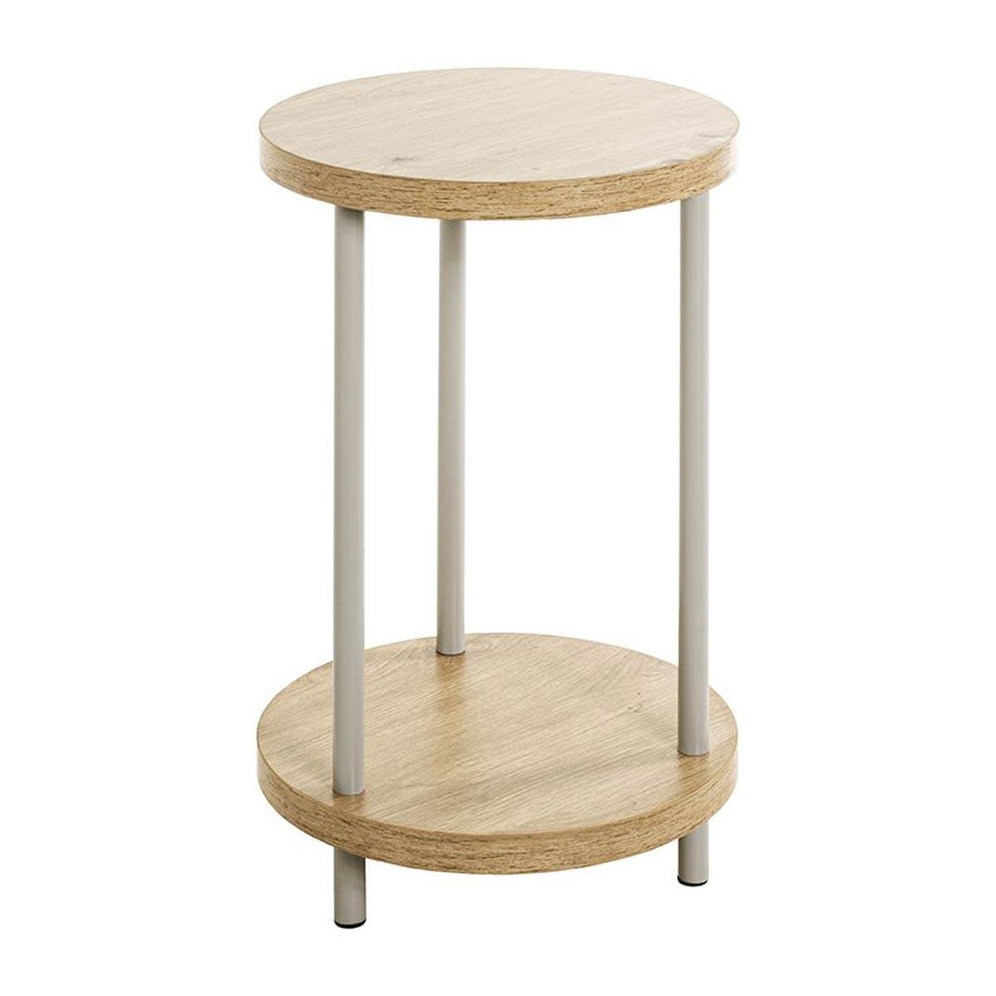 Paris Prix Table d'Appoint 2 Niveaux  Ilona  50cm Gris
