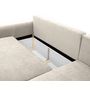Voir la diapositive 4 : BEST MOBILIER Aurelia - canapé d'angle droit 4 places convertible avec coffre en tissu texturé