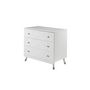 Voir la diapositive 4 : Vipack Ensemble 4 Pièces Billy Lit commode grande armoire blanc