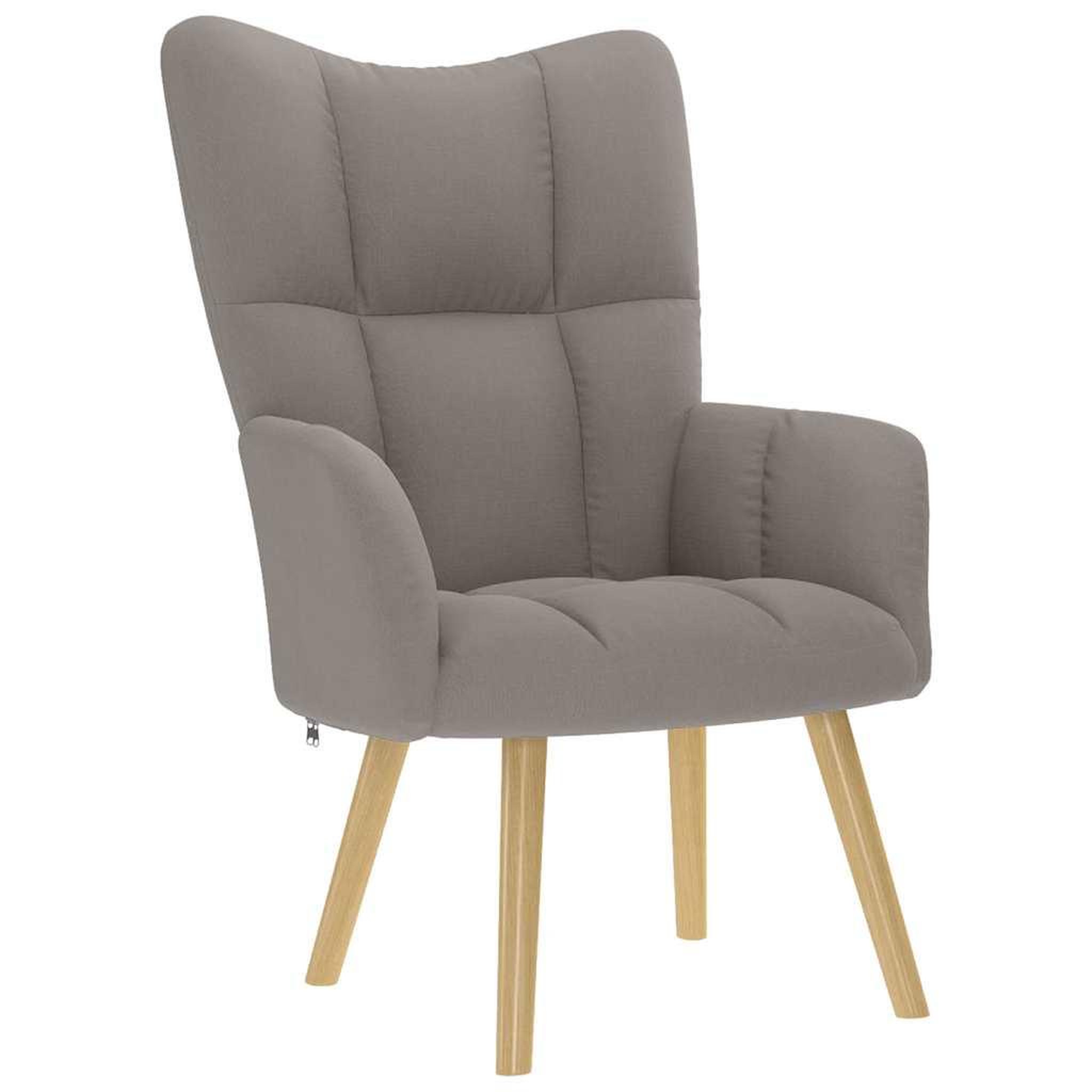 Voir la diapositive 5 : VIDAXL Chaise de relaxation avec repose-pied Taupe Tissu