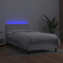 Voir la diapositive 4 : VIDAXL Sommier a lattes de lit avec matelas et LED Blanc 80x200cm