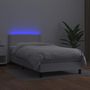 Voir la diapositive 4 : VIDAXL Sommier a lattes de lit avec matelas et LED Blanc 80x200cm