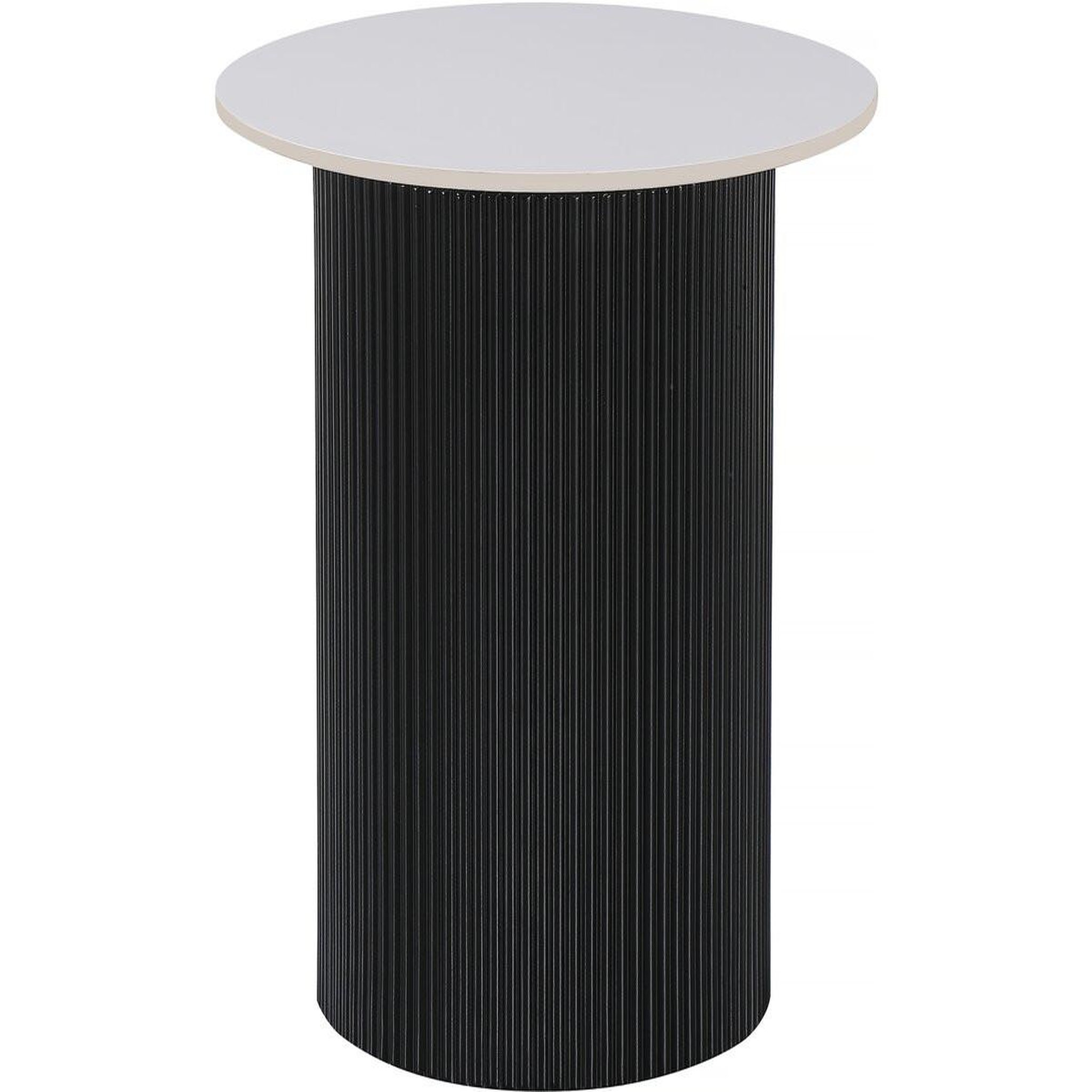 Habitat et Jardin Table d'appoint, bout de canapé, table de chevet en céramique  eclat  - 50 x 50 x 55 cm - blanc