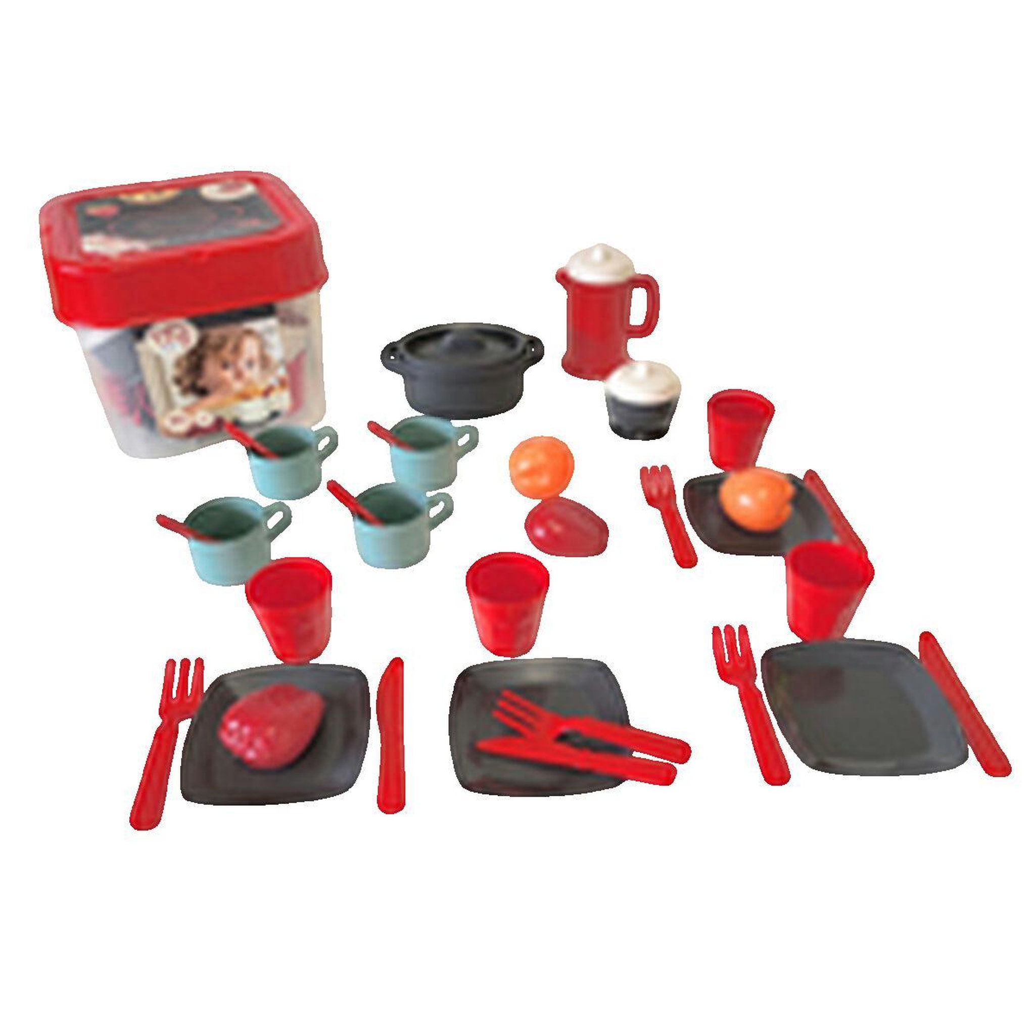 Voir la diapositive 2 : Ecoiffier Jeu de cuisine Ecoiffier Coffret Dinette coloré