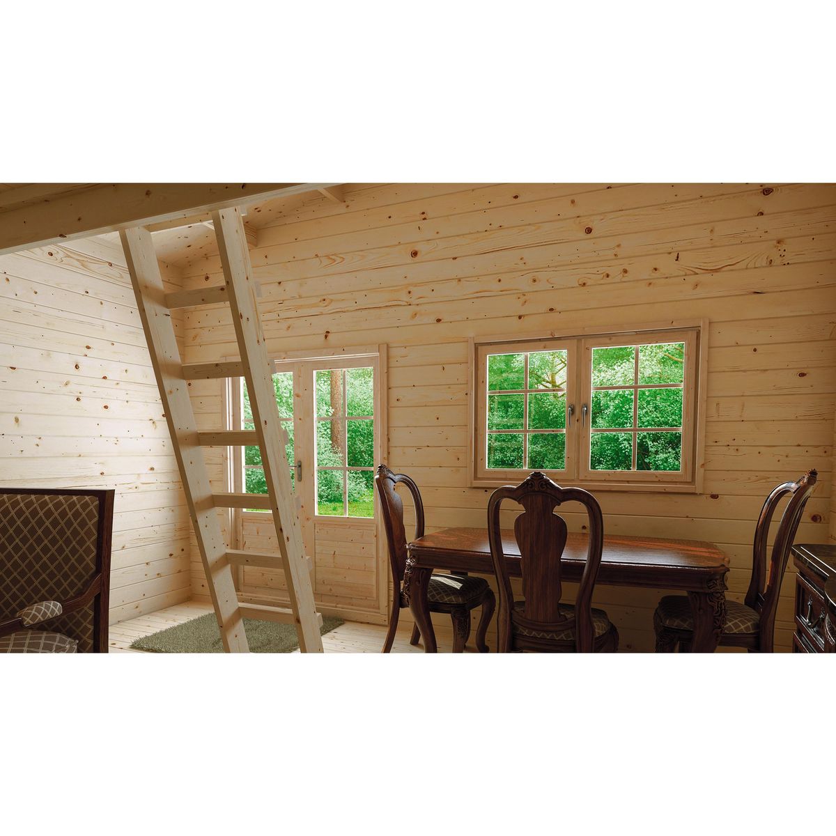 Forest Style Abri de jardin bois - 19,2m² - JASMIN DUPLEX