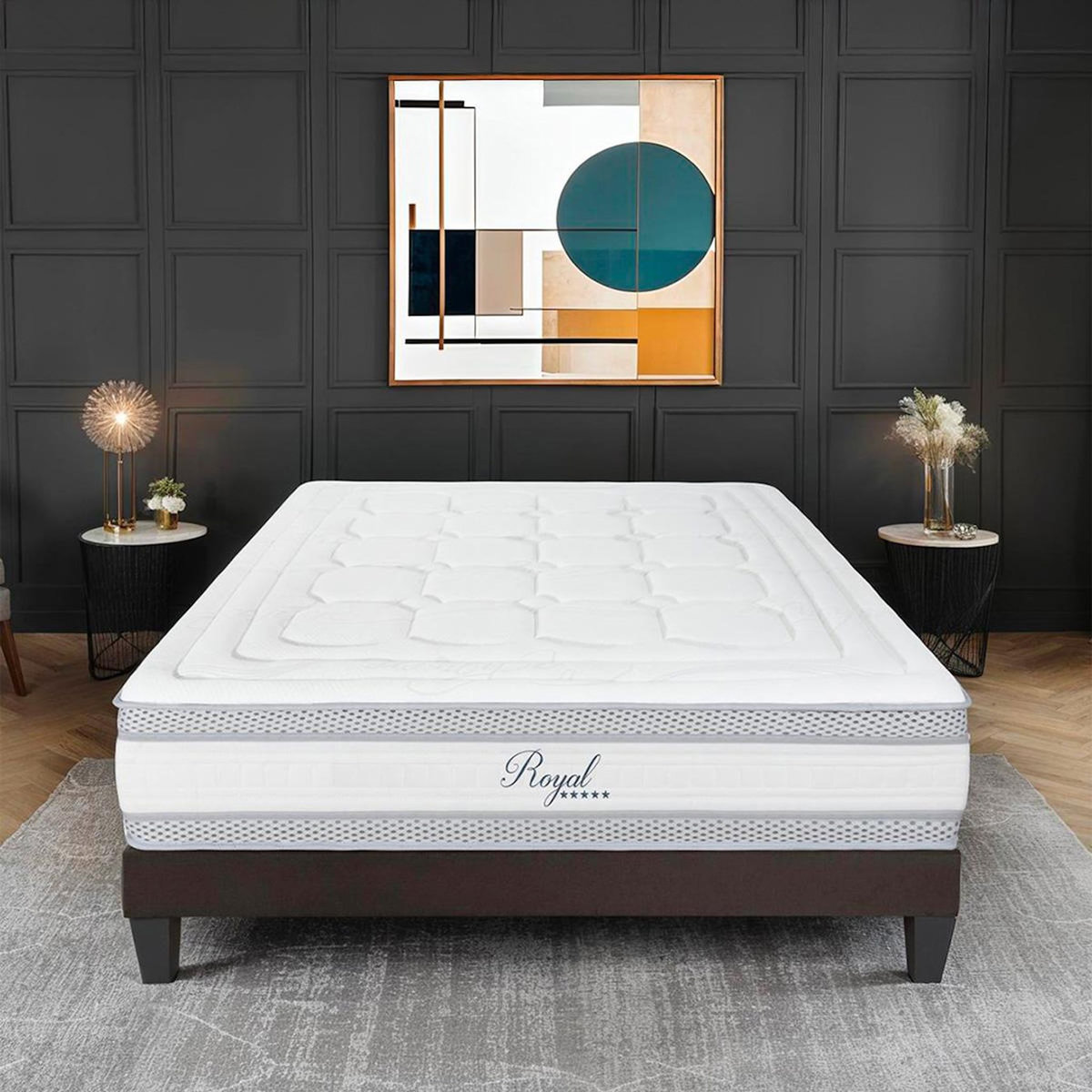 HYPSOM HYPSOM | Ensemble ROYAL 5* | Matelas Mémoire de forme + Sommier Bois
