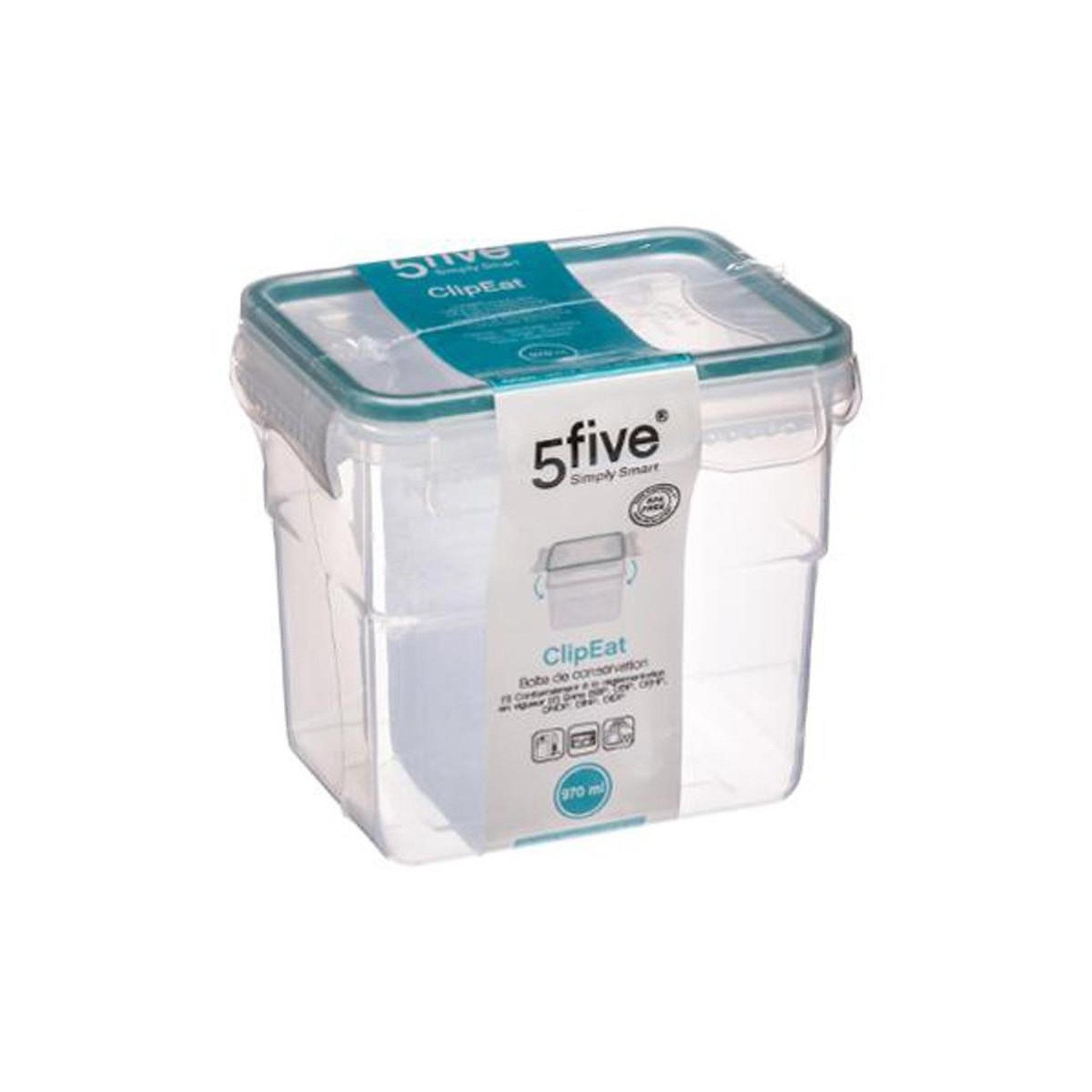 Voir la diapositive 3 : FIVE Boîte de conservation  clipeat  970ml bleu