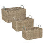 Voir la diapositive 1 :  Lot de 3 Caisses Cagettes Déco  Palm  38cm Beige