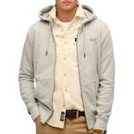 SUPERDRY Sweat Zippé  Homme Superdry Essential. Coloris disponibles : Gris
