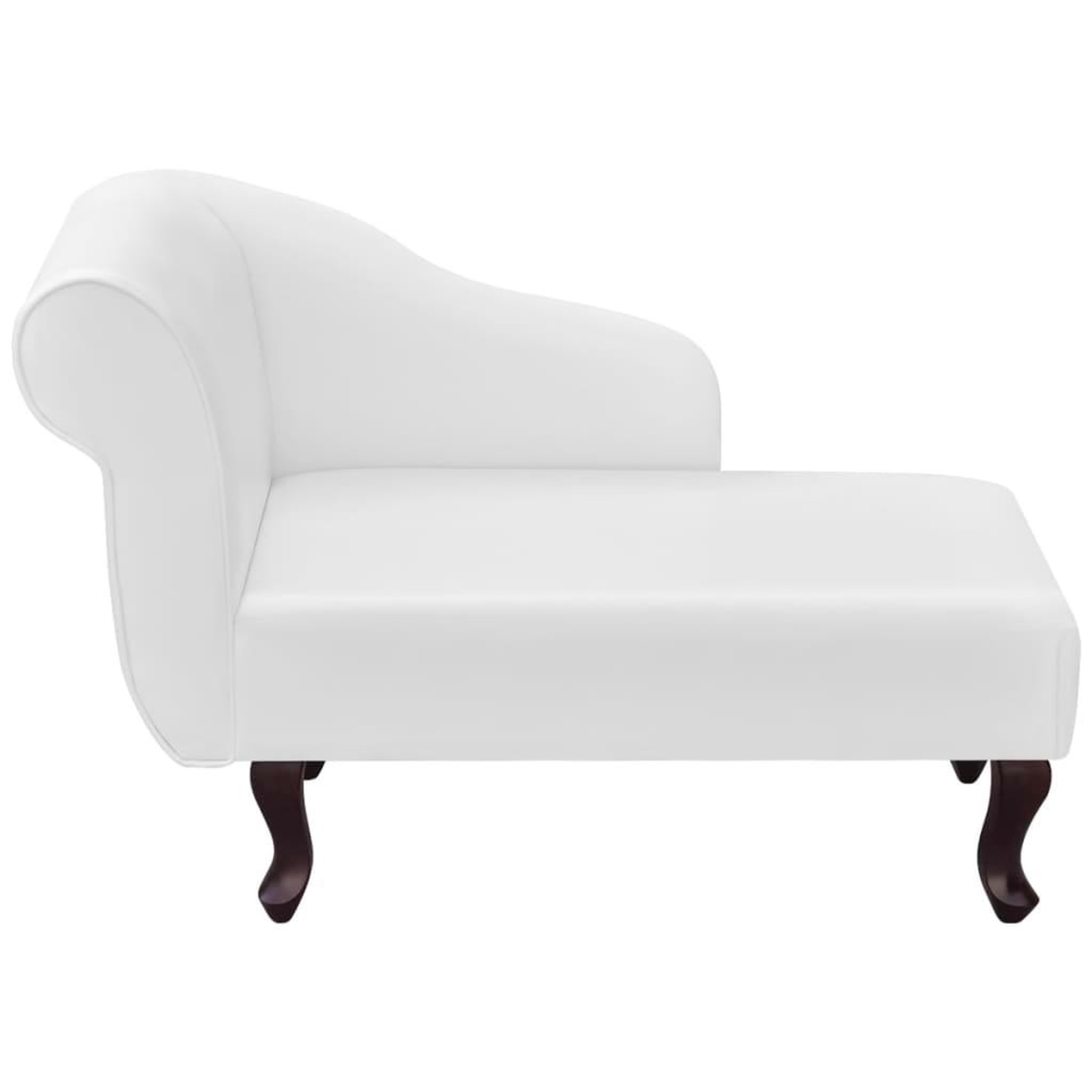 Voir la diapositive 2 : VIDAXL Chaise longue Blanc Similicuir