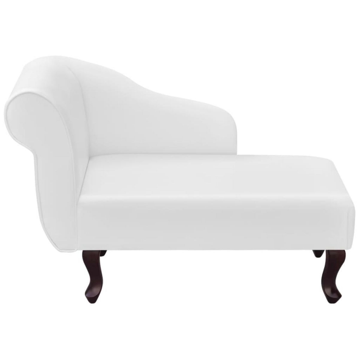 VIDAXL Chaise longue Blanc Similicuir